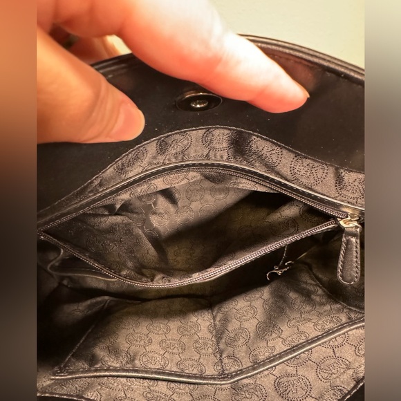 MICHAEL KORS Black Leather Large Hamilton Studded Tote with Shoulder Strap - Picture 8 of 9